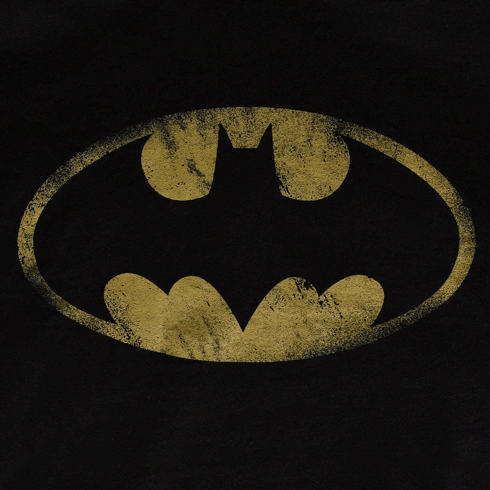 Batman - Distressed Bat Logo Hoodie Black