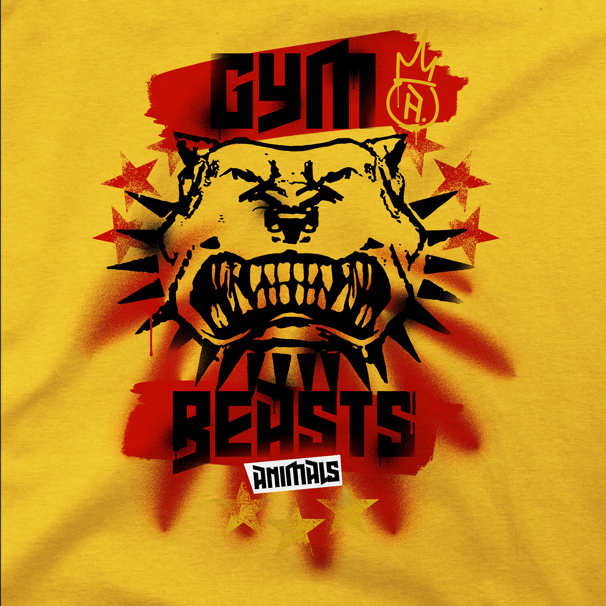 Cyberpunk 2077 - Gym Beasts T-Shirt gelb