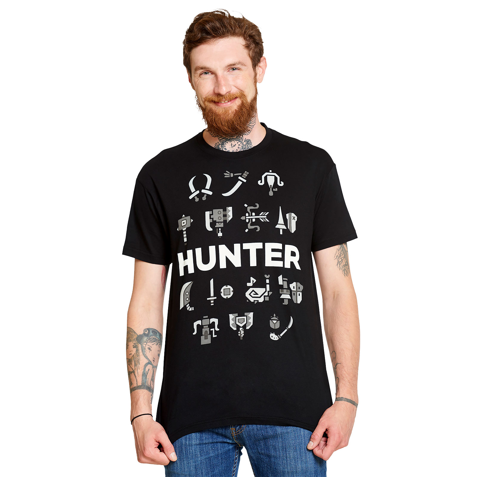 Monster Hunter - Choisissez vos armes T-shirt noir