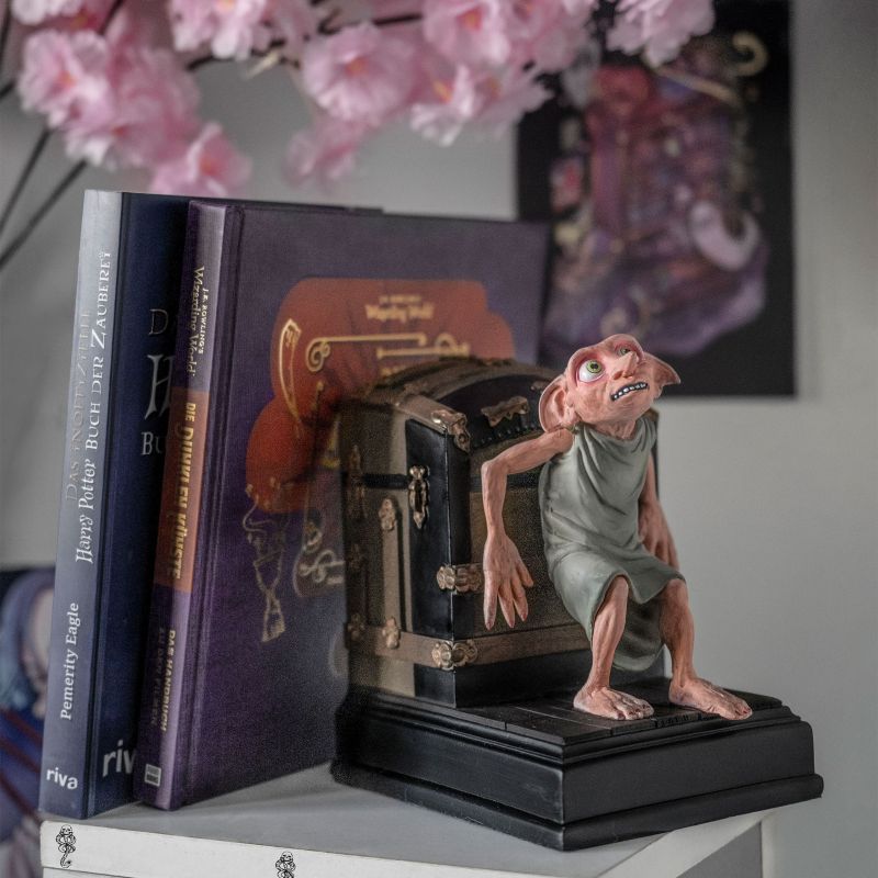 Serre-livres Dobby Harry Potter - Licence Officielle - Résine Dorée 20cm - Nemesis Now