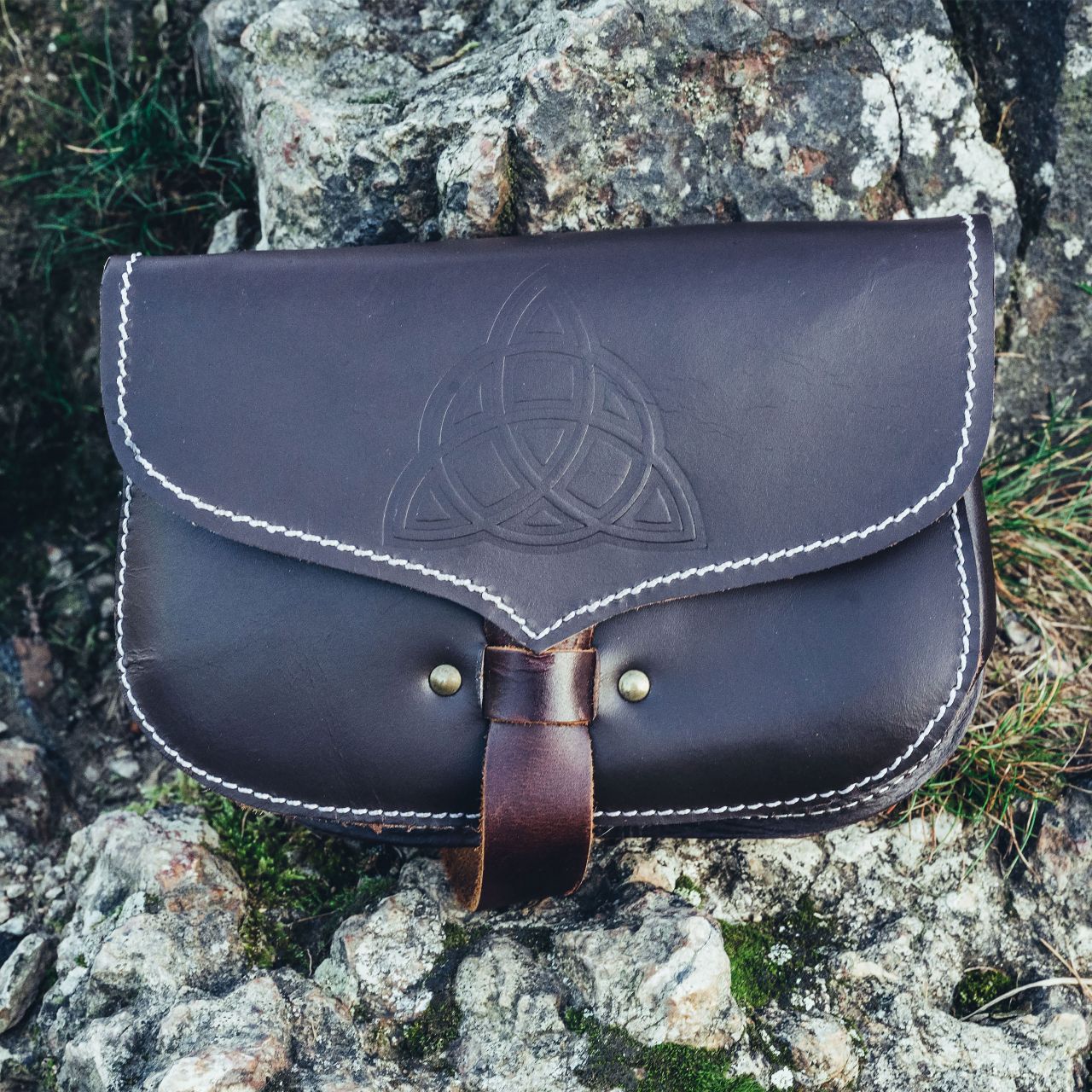 Mittelalterliche Gürteltasche Mit Beschlägen Accessoire Für Mittelalter