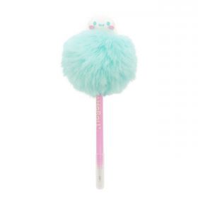 Hilai 5er Set Pom-Pom Kugelschreiber Für Mädchen – 0,3 Mm, Wasserbasierte Tinte, Bunt, Konturierter Griff