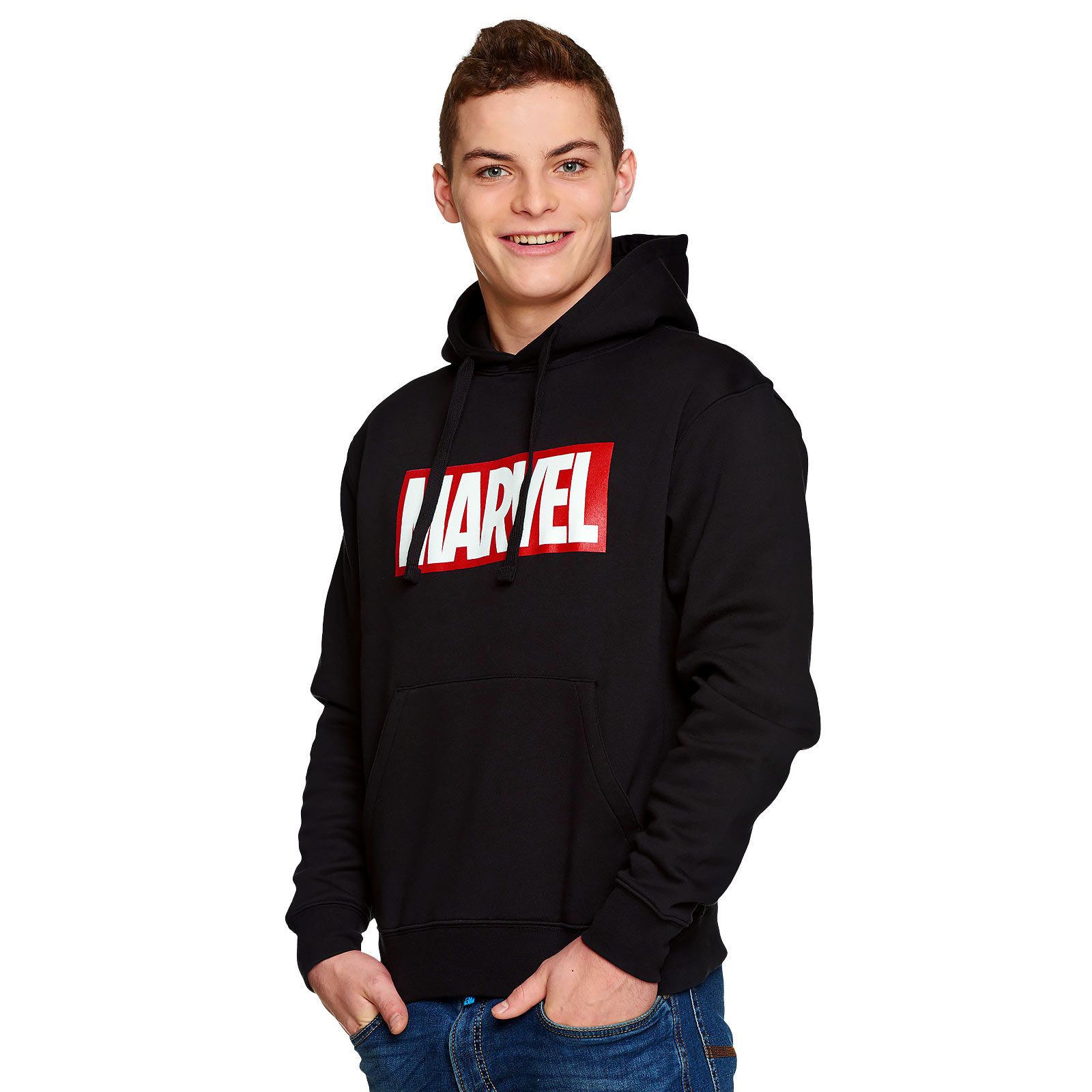 Marvel Heren Scrapbook Logo Hoodie Hoodie, grey heather, XL