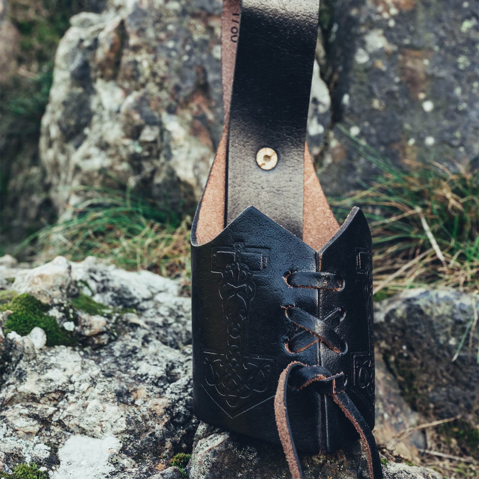 Lot De 2 Tasses Vikings En Corne Avec étuis Cuir - Tasse à Bière Médiévale, Parfaite Pour Halloween, Renaissance, Cosplay