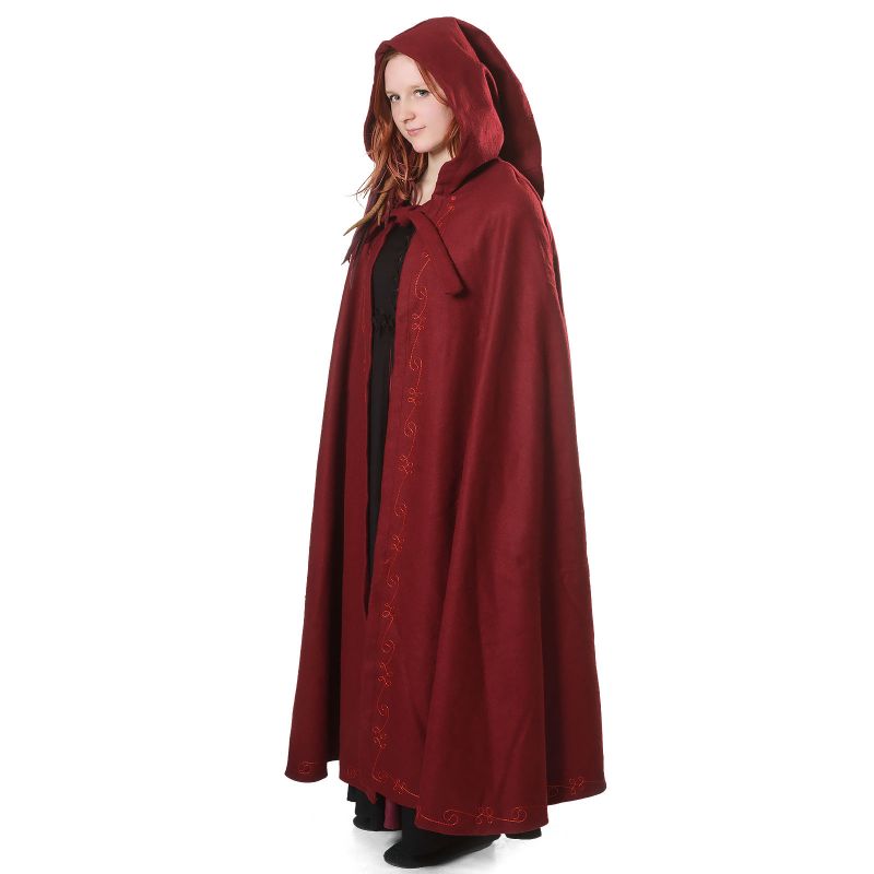 Cape Médiévale à Capuche Avec Broche Viking - Écharpe Chaman, Costume Renaissance - Pour Cosplay, Halloween, Fêtes - 11