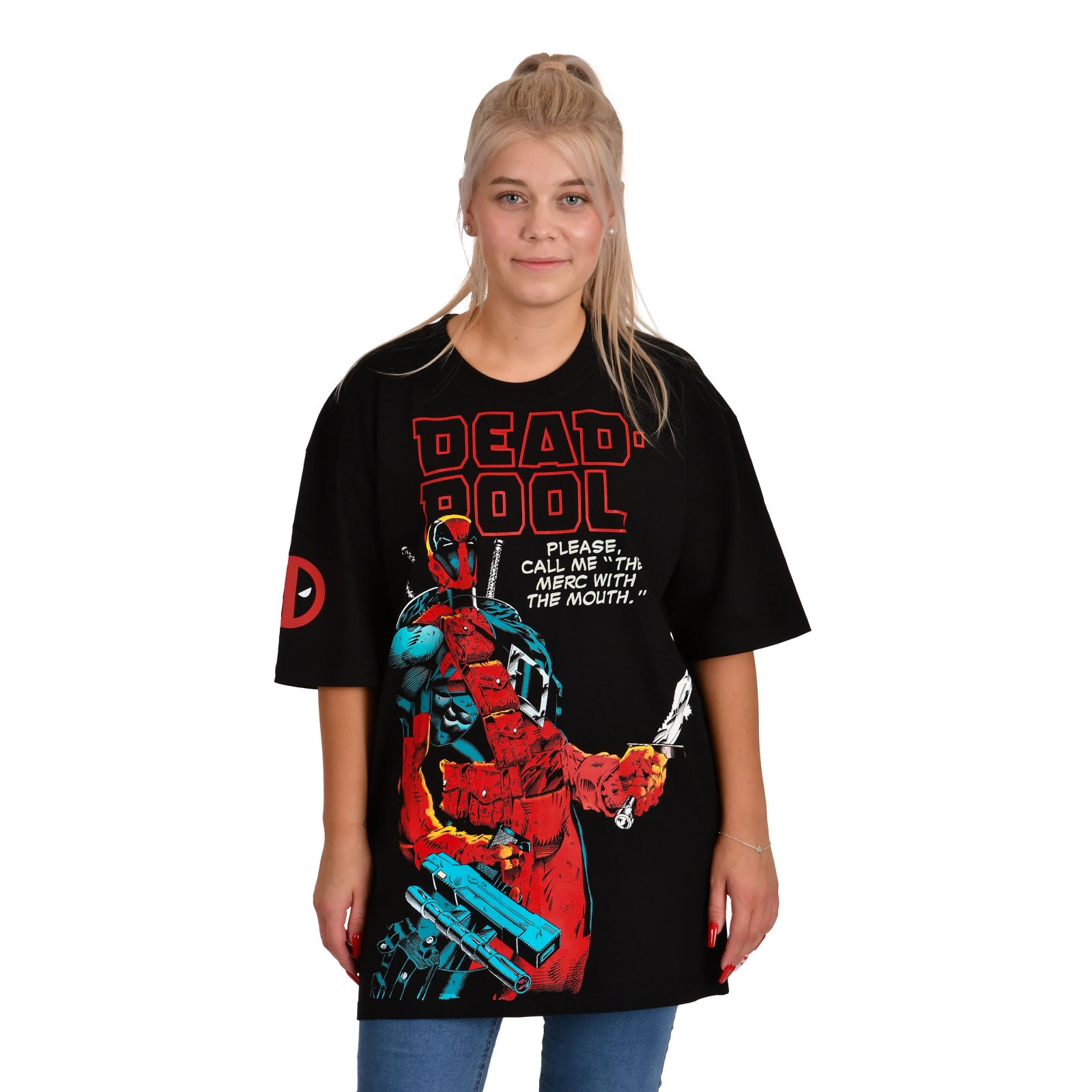 Deadpool The Merc With The Mouth Oversize T Shirt Schwarz Elbenwald