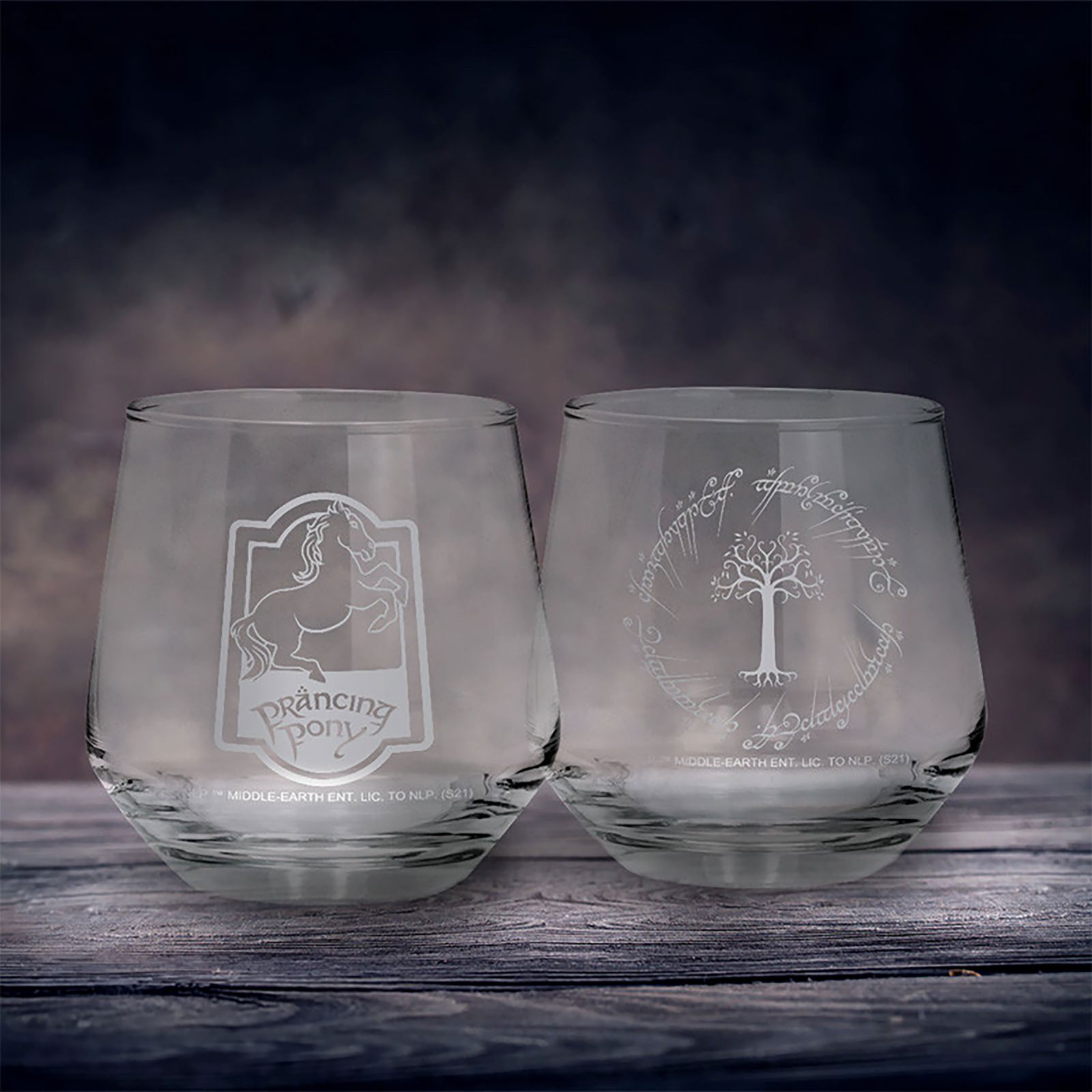 The Lord of the Rings - Prancing Pony & Gondor Glass Set (2-Pack ...