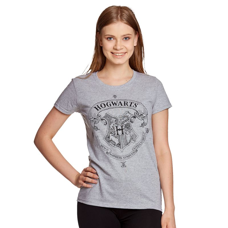 Elbenwald Harry Potter T-Shirt 'Sempre Con Piton E Lily' – Cotone 100%, Manica Corta, Colore Nero, Taglia M