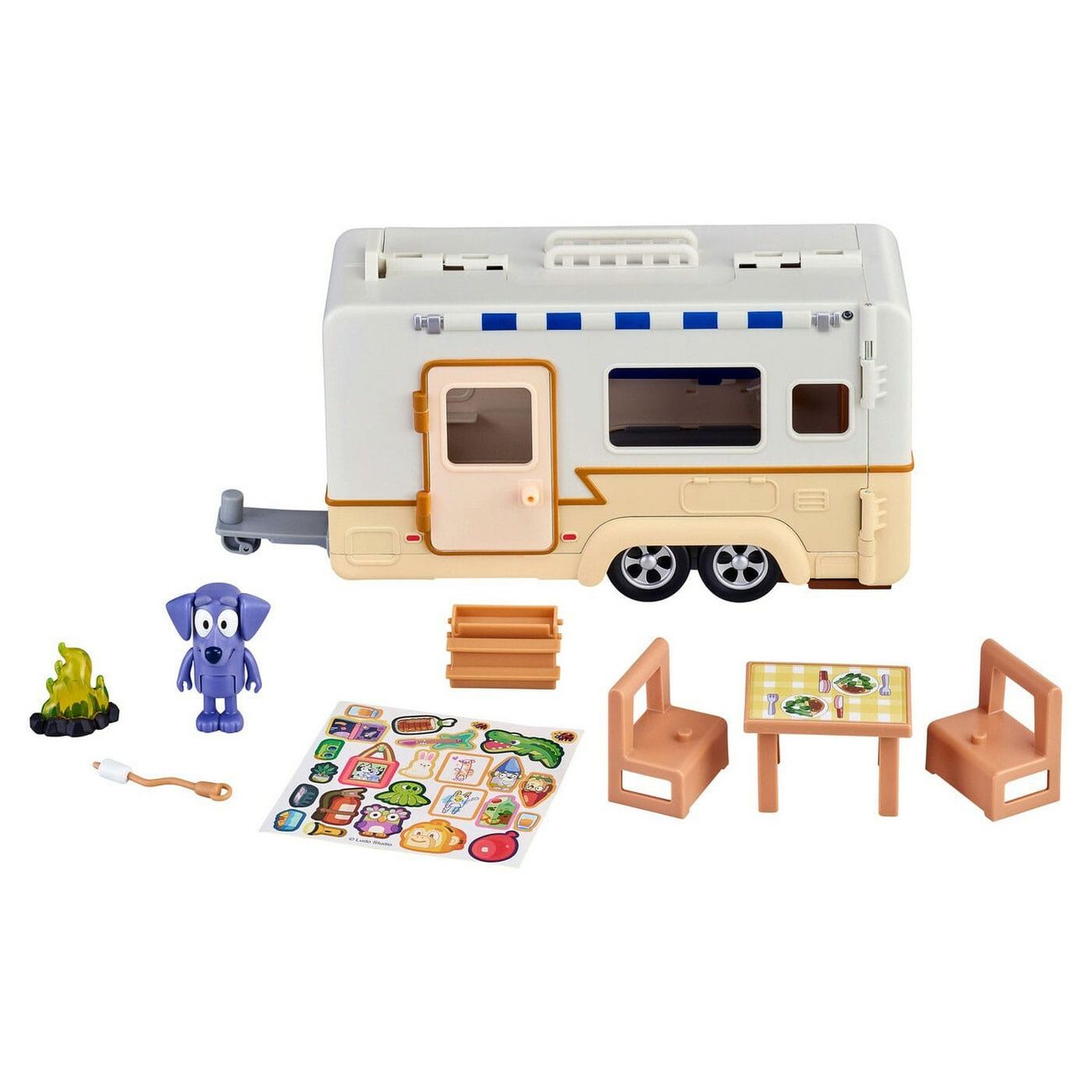 Bluey-actionfigur med fordon – Bluey Caravan | Elbenwald