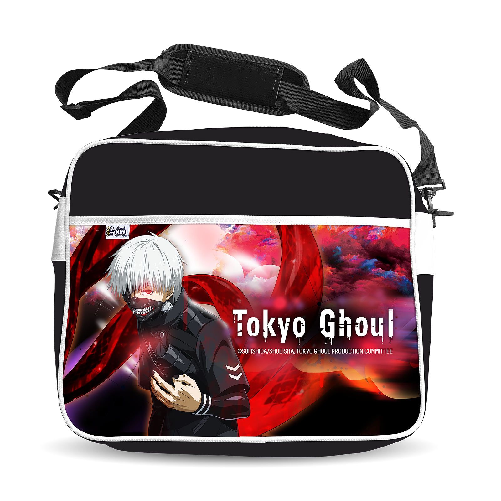 Tokyo Ghoul Kordelzug-Rucksack 32x38 Cm – Mit 3D-Druck Von Kaneki Ken & Kirishima Toka, Ideal Für Schule & Freizeit