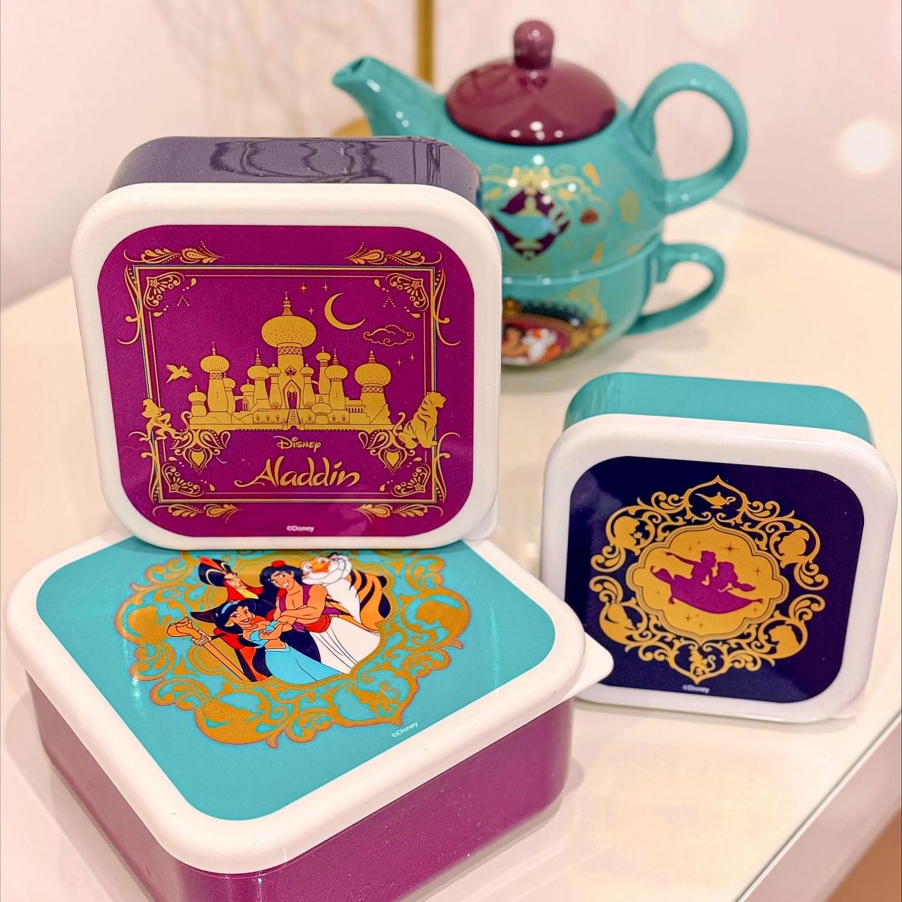 Aladdin - Jasmine and Aladdin Lunchbox Set of 3 | Elbenwald